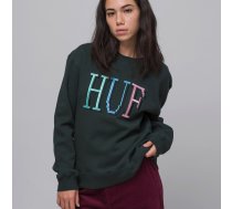 HUF 8-Bit WMNS Crewneck Dark Green - Izmērs XS (WPF0009-DKGRN Džemperi)