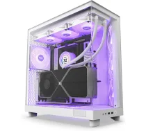 NZXT H6 Flow RGB ATX case with panoramic window, white (CC-H61FW-R1) (CC-H61FW-R1)