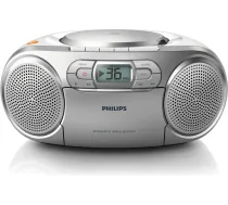 PHILIPS AZ127 Portable CD Player, Silver (AZ127/12) (AZ127/12)