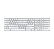 APPLE Magic Keyboard with Touch ID and numeric keypad — wireless keyboard, Finnish/Swedish, white keys (MXK73) (MXK73S/A) (MXK73S/A)