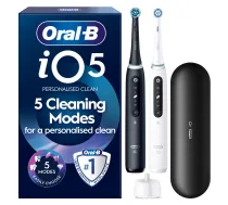 Oral-B iO5 electric toothbrush, black and white + travel case (068130) (068130)