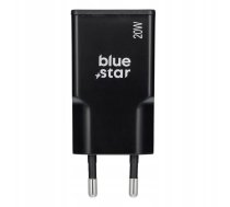 Ladowarka Blue Star Ladowarka sieciowa do telefonu Slim GaN 1x Typ C QC4.0 PD 3A 20W TFK-SC-20WPD czarna 15622868 (5903396402197) ( JOINEDIT80455527 ) iekārtas lādētājs