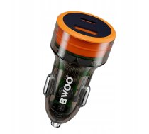 BWOO ladowarka samochodowa PD 1x USB-C 1x USB 38W transparentna BO-CC85 (6933654810289) ( JOINEDIT85165663 ) iekārtas lādētājs