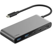 HUB USB Belkin CONNECT 7-IN-1 USB-C HUB Z PODWOJNYMI PORTAMI USB-C SREBRNY AVC023HQSGY (0745883924349) ( JOINEDIT84446835 )
