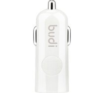 LED car charger Budi 1x USB 2.4A (white) ( 062 43429-uniw ) iekārtas lādētājs