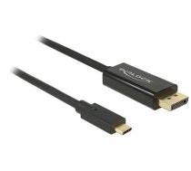 KABEL USB-C(M)-DISPLAYPORT(M) 1M 4K 60HZ CZARNY (THUNDERBOLT 3/DISPLAYPORT ALTERNATE MODE) DELOCK ( 85255 4043619852550 KKDOKPBU0380 )