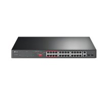 TP-LINK 26-Port 10/100Mbps PoE+ Switch 24 10/100Mbps PoE+ Ports 2 Gigabit RJ45 Ports 2 Combo SFP Slots 802.3at/af 250W PoE ( 6935364089443 SL1226P TL-SL1226P TL-SL1226P V1 TL-SL1226P(UN) )
