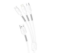 Dudao 3in1 USB cable - Lightning USB Type C micro USB 1.2m 4A white (L8s white) ( Dudao L8s Data Cable white dudao_20200226104151 L8s upgrade ) USB kabelis