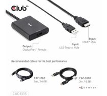 Club3D Adapter HDMI + MicroUSB DP 4K120Hz aktiv St/Bu retail ( CAC 1335 ) adapteris