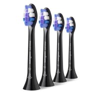 Sonicare S2 Sensitive zobu birstes uzgalis 4 gab melns HX6054/88 ( HX6054/88 8720689043724 ) mutes higiēnai