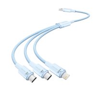 USB 2.0 A to 3in1 3A cable Vention CTPLG 1.5M (blue) ( CTPLG )