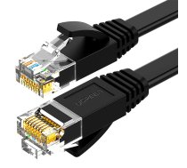 Ugreen Flat Ethernet patchcord cable RJ45 Cat 6 UTP 1000Mbps 1 m white (50173 NW102) ( 50173 ugreen ) USB kabelis