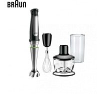 BRAUN Hand blender MQ 7035 X 1000W 0.6L ActiveBlade SmartSpeed Inox/Black ( MQ7035X ) Blenderis