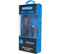 ATX Platinum Premium Auto Lādētājs 12 / 24V / 1A + Micro USB kabelis Melns (Blue Blister) ( ATX C CH1A BBK 5908219991179 )