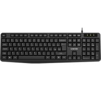 CANYON keyboard KB-1 UK Wired Black ( CNE CKEY01 UK/US 14895993 ) klaviatūra