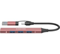 HUB USB Canyon CANYON HUB DS-02 4 w 1 USB-A/C Rozowy 14896024 (5291485017422) ( JOINEDIT72822866 )