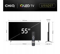 Telewizor CHiQ U55QST TV 55 UHD QLED Google TV DLG 120 Hz Dolby Audio Frameless metaliczna U55QST (8592344206115) ( JOINEDIT80212518 )
