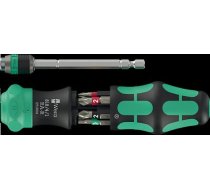 Wera Kraftform Kompakt 20 RA-R with pouch bit set black/green 6-piece 1/4" with ratchet function and Rapidaptor quick-change chuck ( 05051513001 4013288233981 544901 )