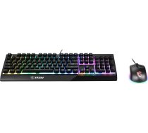 MSI VIGOR GK30 COMBO RGB MEMchanical Gaming Keyboard + Clutch GM11 Gaming Mouse ' IT Layout 6-Zone RGB Lighting Keyboard Dual-Zone RGB Lig ( MSI Vigor GK30 COMBO US S11-04US274-CLA S11-04US602-CLA SS11-04US274-CLA VIGORGK30COMBOUS ) klaviatūra