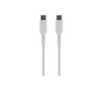Fixed Liquid Silicone Cable USB-C/USB-C 2m 60W FIXDLS-CC2-WH 8591680147304 ( FIXDLS CC2 WH ) iekārtas lādētājs