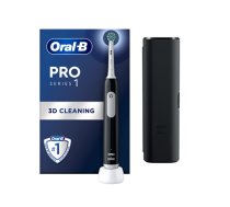 Oral-B Electric Toothbrush with Travel Case Pro Series 1 Rechargeable For adults Number of brush heads included 1 Number of teeth ( Pro Black 8001090914316 Pro Series 1 Black Pro Series 1 Black + etui PROSERIES1 ) mutes higiēnai