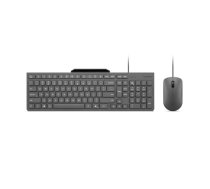 Lenovo 310 USB-A Wired Combo US English Keyboard and Mouse Set Wired Mouse included US English Luna Grey ( GX31R09775 ) klaviatūra