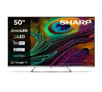 Sharp 4K QLED MiniLED TV 50JP7265E 50 Smart TV Google TV UHD Silver ( 50JP7265E ) LED Televizors