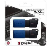 Kingston Pendrive USB-A 3.2 64GB DTXM/64GB-2P Nero/Blu 2 Pz 740617326352 DTXM/64GB-2P (740617326352) ( JOINEDIT88309194 )