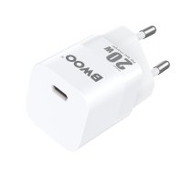 BWOO CDA155 PD wall charger 1x USB-C port 1A 20W white ( 6933654811866 CDA155 ) iekārtas lādētājs