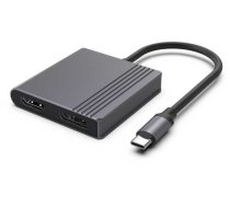Gembird A-CM-HDMIFDPF-01 USB-C to HDMI + DP adapter 4K 60Hz juodas A-CM-HDMIFDPF-01 (8716309137249) ( JOINEDIT87367794 ) kabelis video audio