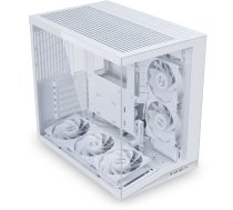 Lian Li O11 Dynamic Mini V2 Flow PC-Gehause Mini-Gehause ATX Tempered Glass - inklusive 5x 120-mm-Lufter weis ( O11DMIV2FW G99.O11DMIV2FW.00 GELI-980 ) Datora korpuss