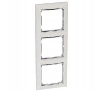 Legrand VALENA ramka potrojna pionowa 770497 bialy/srebrny Legrand - 770497 770497 (3245067704974) ( JOINEDIT62792481 )