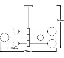 Lampa wiszaca Light Prestige Dorado 6 lampa wiszaca czarna LP-002/6P BK LP-002/6P BK (5907629272342) ( JOINEDIT87258461 )