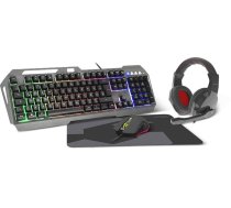 SpeedLink LUNERA Kabelgebunden USB Gaming-Tastatur Maus-Set Beleuchtet Multimediatasten Deutsch QWERTZ Windows Registered Schwarz (SL- ( SL 670305 BK )