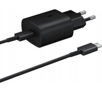 EP-TA800EBE + EP-DG980BBE Samsung 25W Travel Charger + USB-CUSB-C Data Cable Black (OOB Bulk) ( 8596311120329 2453214 ) iekārtas lādētājs