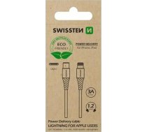 Kabel USB Swissten USB-C - Lightning 1.2 m Bialy (71505301ECO*) 71505301ECO (8595217475663) ( JOINEDIT63016459 ) USB kabelis