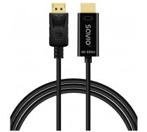 Kabelis SAVIO Display Port - HDMI 4K 60Hz 1 5m 5901986049593 ( Cl 189 SAVKABELCL-189 ) kabelis video audio