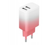 Ladowarka Setty Setty ladowarka sieciowa 2x USB 18W LSIG-AA-20 gradient bialo-rozowa GSM183597 (5907457766068) ( JOINEDIT85240547 ) iekārtas lādētājs