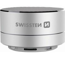Swissten Bluetooth 4.0 Bezvadu Skaļrunis ar Micro SD / Telefona Zvana Funkcija / Metāla Korpus / 3W / Sudraba ( i METAL SI 52104432 ) pārnēsājamais skaļrunis