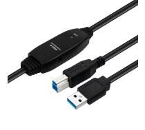 MicroConnect Active USB3.0 A-B 10m M-M Black USB 3.0 Cable - Kabel - Digital/Daten (USB3.0AB10B) 5715063413623 ( USB3.0AB10B Active USB 3.2 Gen 1 A-B 10m )