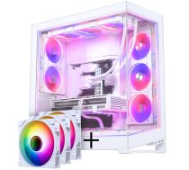 PHANTEKS NV-Series NV9 MK2 PC-Gehause EATX DRGB Tempered Glass - weis + M25 Gen2 PWM D-RGB Lufter 3er-Pack - Reverse Blade 140mm weis + GABU-545 ( JOINEDIT71381761 ) Datora korpuss