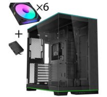 Lian Li O11 Dynamic EVO RGB PC-Gehause Bundle Midi-Tower ARGB Tempered Glass + 6x UNI FAN SL-INF Reverse Blade Lufter - schwarz GABU-742 ( JOINEDIT86890789 ) Datora korpuss