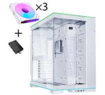Lian Li O11 Dynamic EVO RGB PC-Gehause Bundle Midi-Tower ARGB Tempered Glass + 3x UNI FAN SL-INF Reverse Blade Lufter - weis GABU-743 ( JOINEDIT86890790 ) Datora korpuss