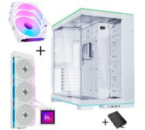 Lian Li O11 Dynamic EVO RGB PC-Gehause Bundle HydroShift II LCD-S 360TL AiO + 3x UNI FAN SL-INF 120 Reverse Blade Lufter - weis GABU-747 ( JOINEDIT86890792 ) Datora korpuss