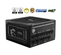 MSI MPG A1000GL PCIE5 II 1000W PSU ( MAG A1000GL PCIE5 II 306-7ZP9D11-CE0 4711377246729 MAGA1000GLPCIE5II ) Barošanas bloks PSU