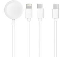 Kabel USB Hoco Kabel 3w1 Typ C do Lightning / Typ C / Apple Watch 3W 2A C3169 1 2 m bialy 14948964 (5903396106712) ( JOINEDIT72953312 ) USB kabelis