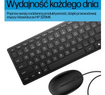 Klawiatura + mysz HP Wired Desktop 320MK Mouse and 9SR36UT#ABU (5715063731307) ( JOINEDIT87084609 )