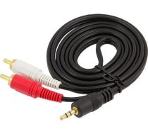 Kabel Hertz Jack 3.5mm - RCA (Cinch) x2 1.5m czarny (V31AC-AK233) V31AC-AK233 (5907621809812) ( JOINEDIT40857508 ) kabelis video audio