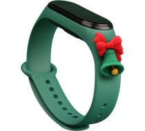Hurtel Strap Xmas opaska do Xiaomi Mi Band 4 / Mi Band 3 swiateczny silikonowy pasek bransoletka ciemnozielony (dzwonek) 9145576220801 (9145576220801) ( JOINEDIT40837533 )