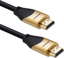 Qoltec 50354 HDMI v2.1 Cable Ultra high speed 8K 60Hz 30AWG GOLD 1m ( 5901878503547 ) kabelis video audio